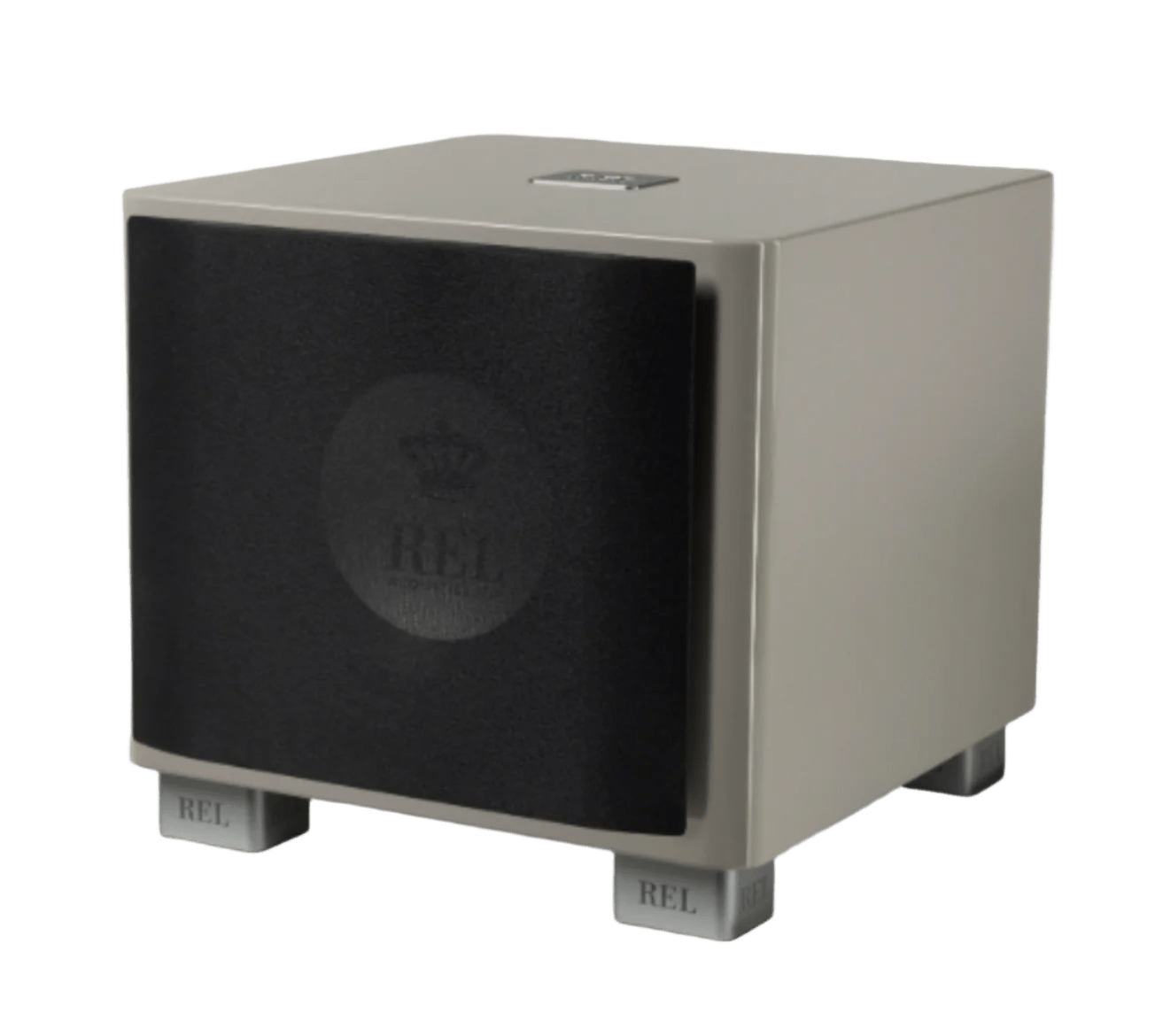 REL T/9x Subwoofer in Grey, with grille