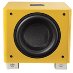 REL T/9x Subwoofer Limited Edition Le Mon Yellow, front no grille