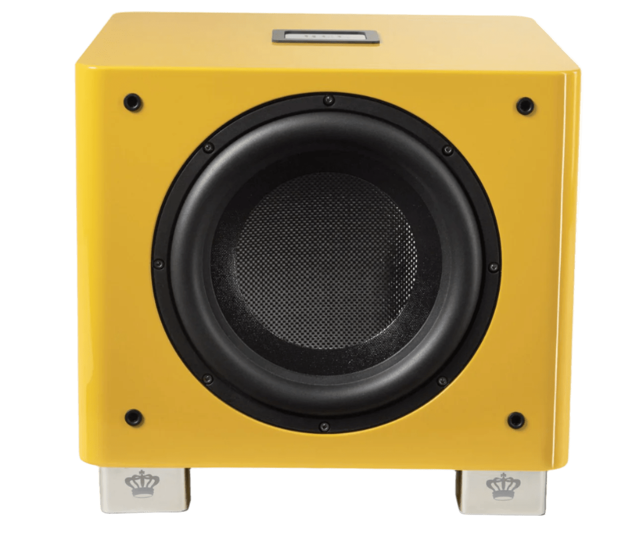 REL T/9x Subwoofer Limited Edition Le Mon Yellow, front no grille
