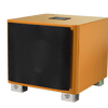 REL T/9x Subwoofer Limited Edition Tangerine Dream, with grille on an angle