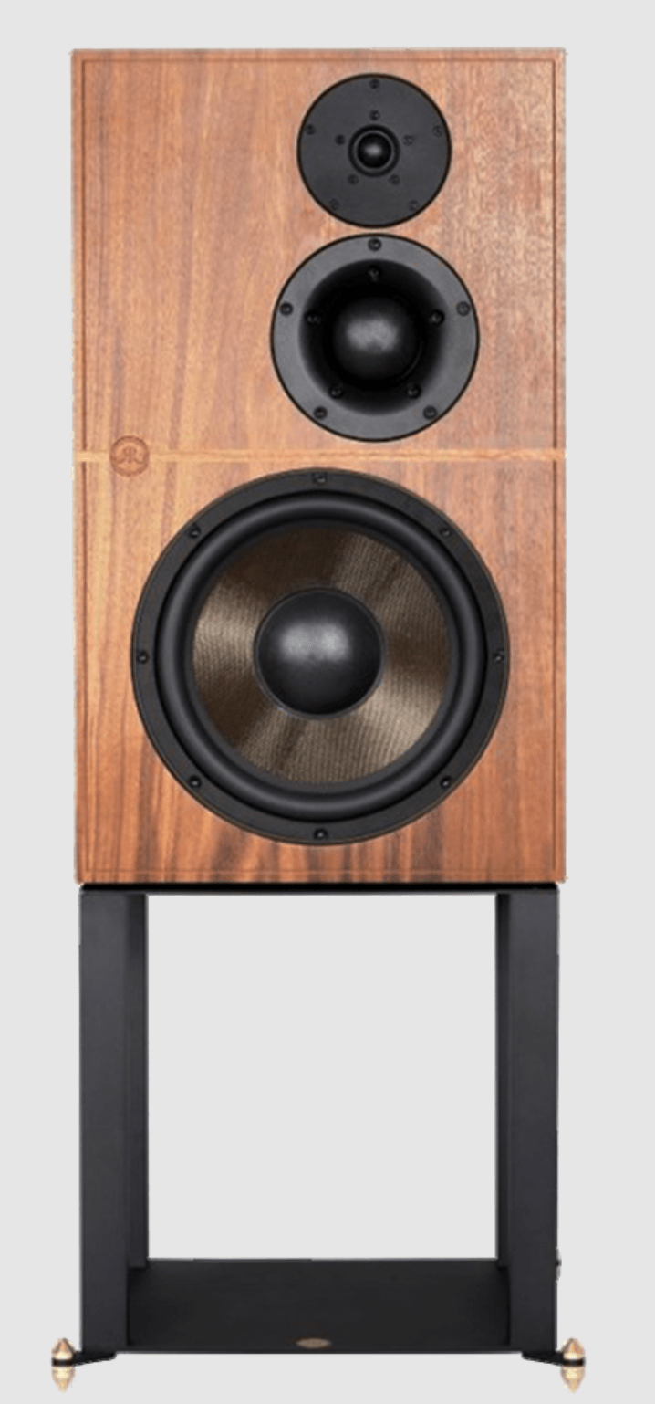 Revival Audio ATALANTE 5 Speakers in Walnut, front on stand