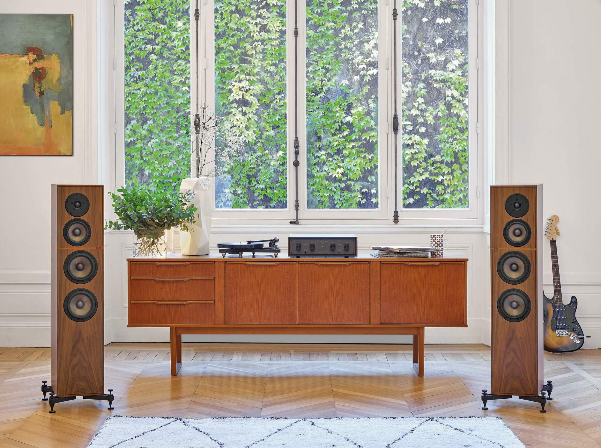 Revival Audio ATALANTE 4 Floorstanding Speakers (Pair) in Walnut, pair in room