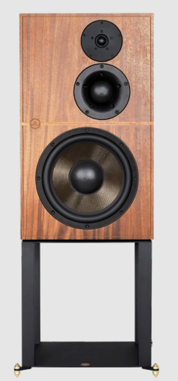 Revival Audio ATALANTE 5 Speakers in Walnut, front on stand