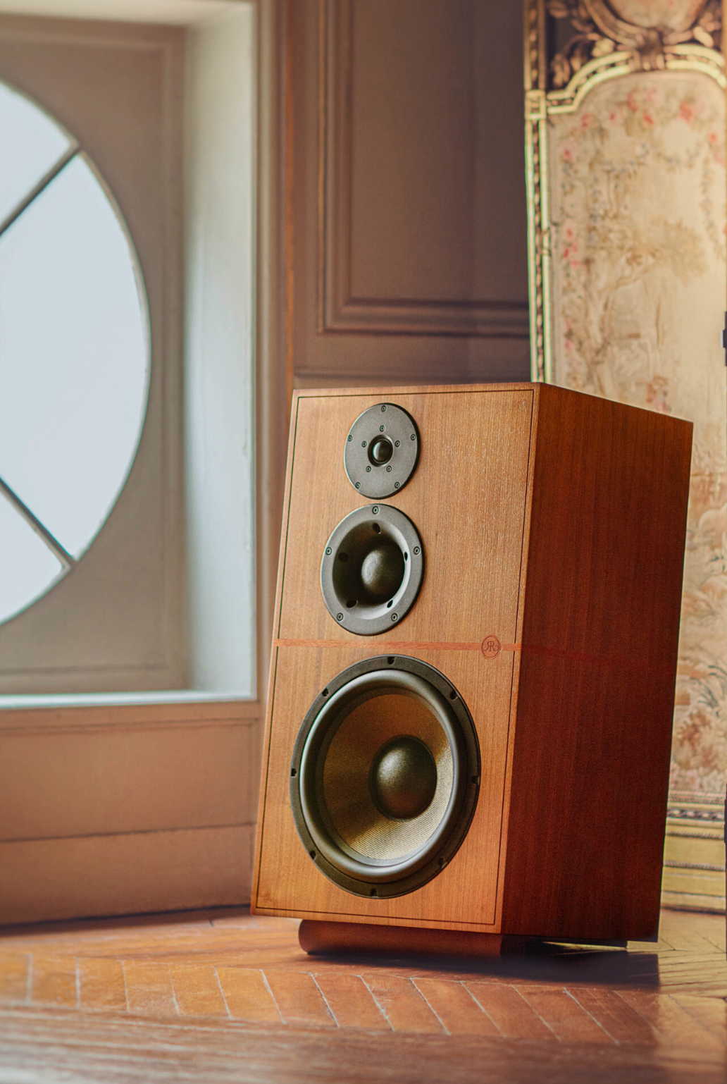 Revival Audio ATALANTE 5 Speakers in Walnut, angled image