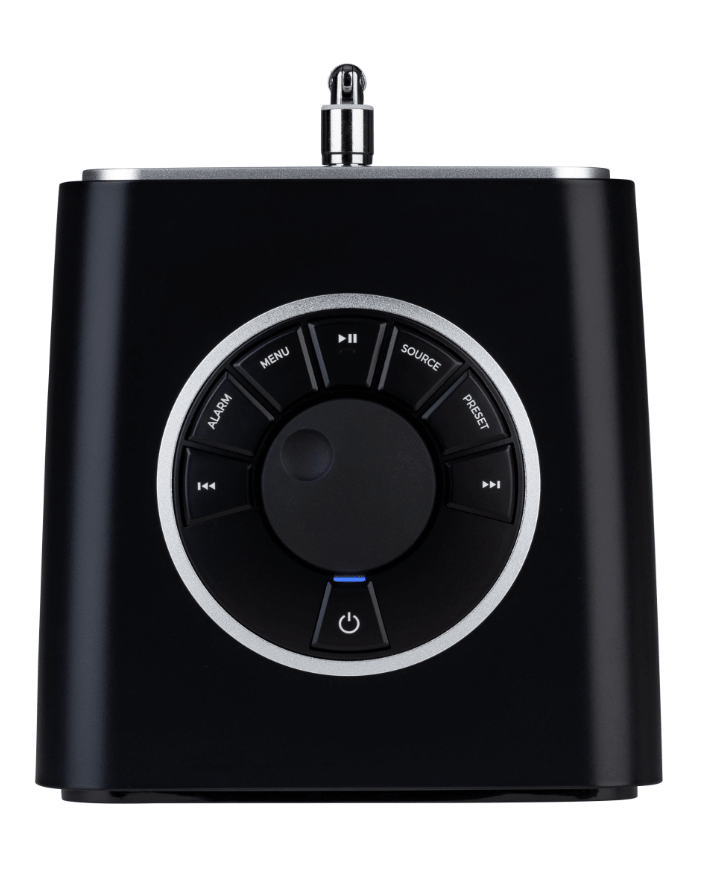 Ruark Audio R1S Smart Radio in Charcoal top of unit