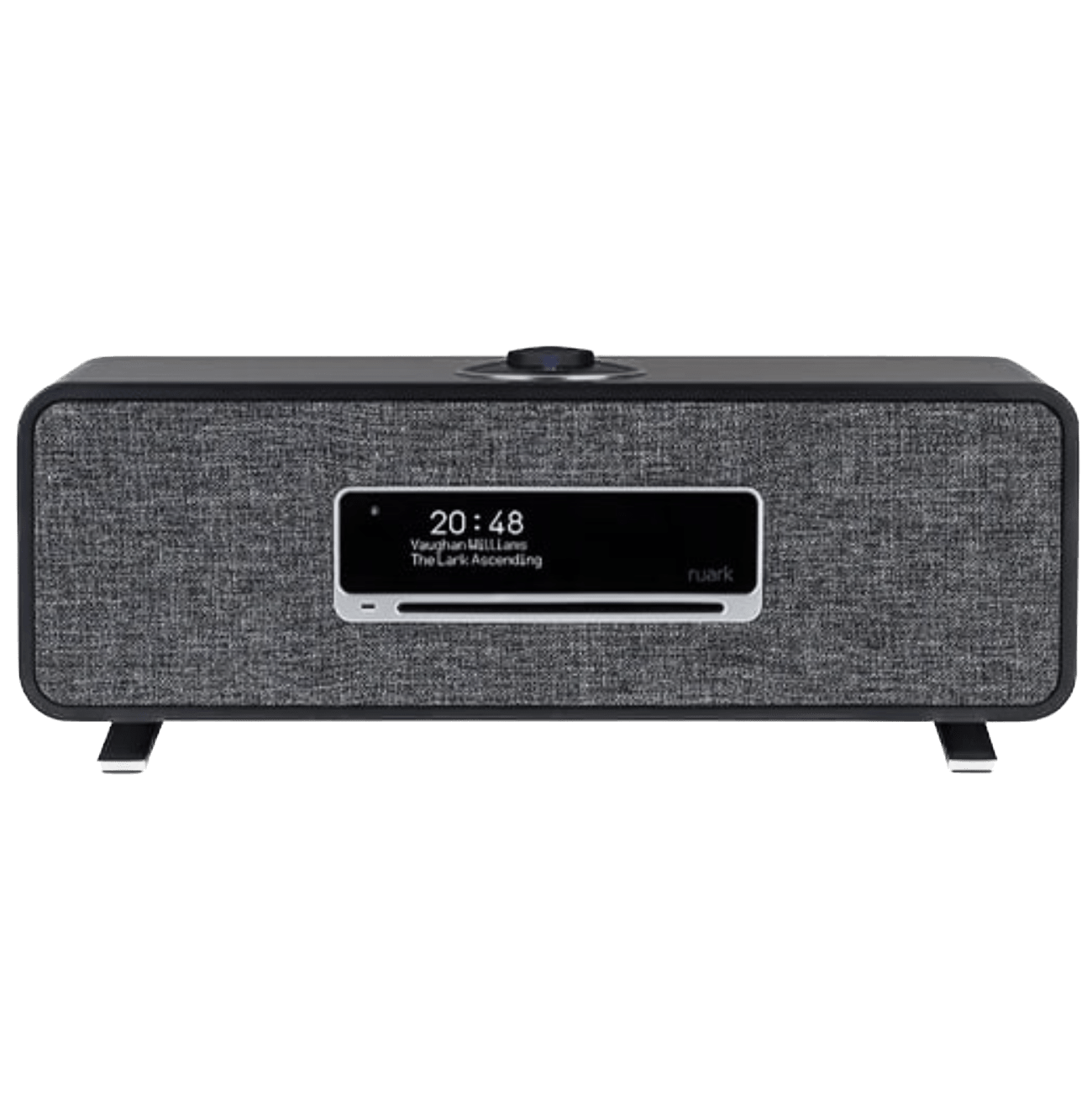The Ruark Audio R3S is the ultimate, versatile all-in-one system connected music system. Satin Charcoal unit displayed here
