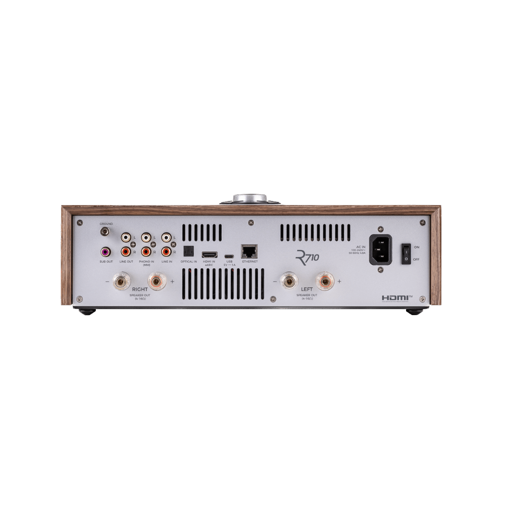 Ruark Audio R710 Music Console in Walnut, back