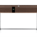 Ruark Audio R810 Hi Fidelity Radiogram in Fused Walnut veneer cabinet and grille, on stand