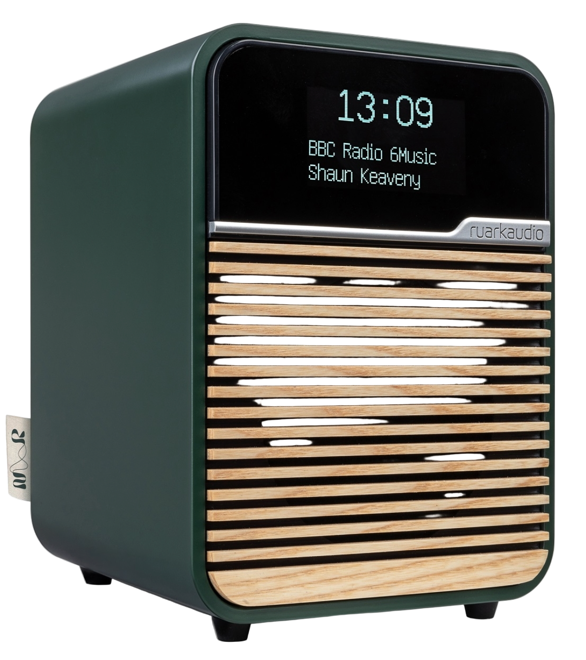 Ruark Audio R1 Mk4 Deluxe Bluetooth Radio Special Edition Pine Green, angled
