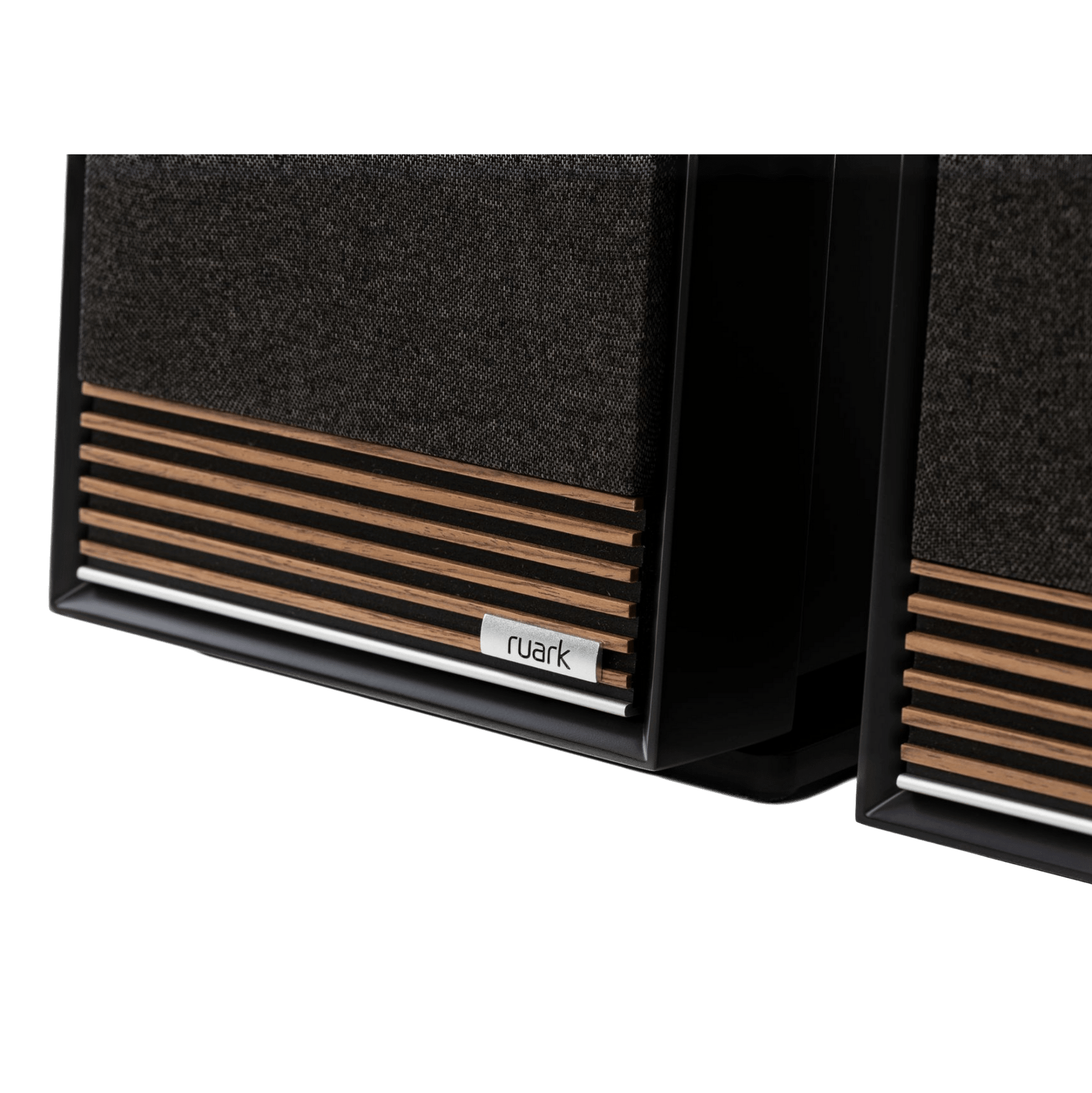 Ruark Talisman-R Floorstanding Speakers in Charcoal front, bottom detail