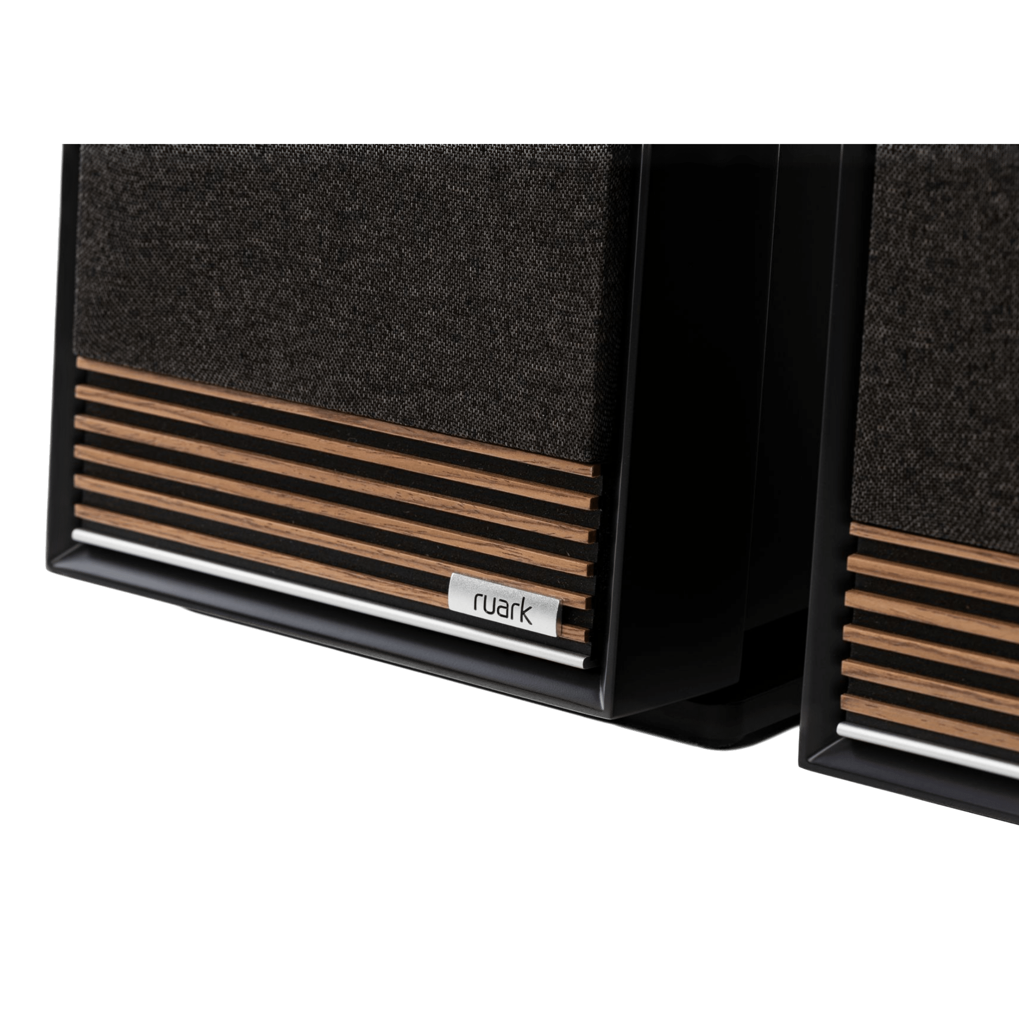 Ruark Talisman-R Floorstanding Speakers in Charcoal front, bottom detail