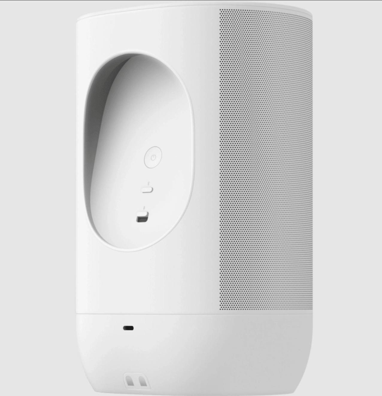 Sonos Move 2 Portable Smart Speaker in white, back of speaker