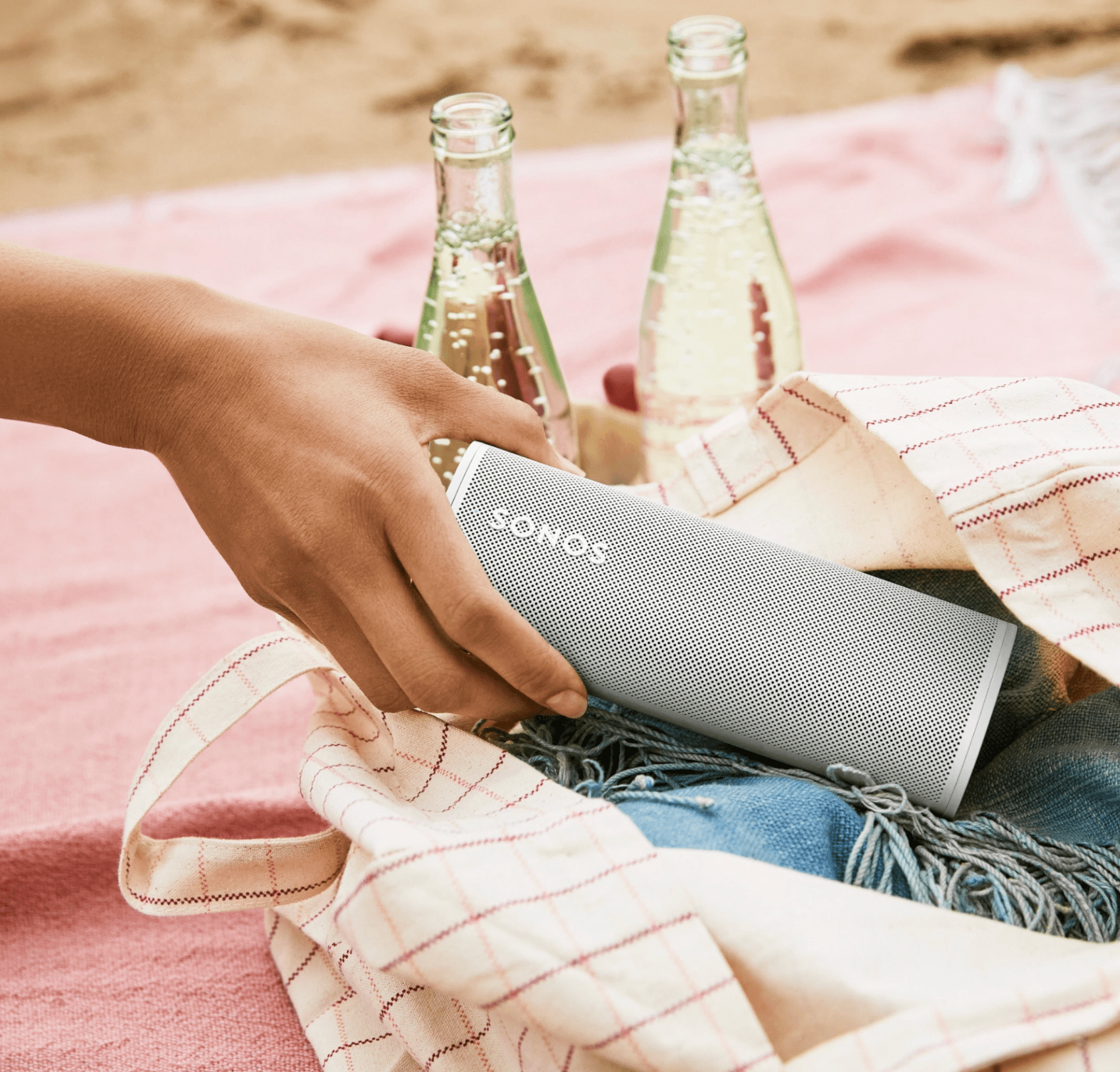 Sonos Roam, lunar white, portable