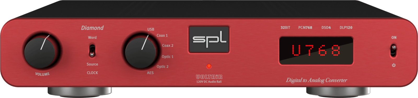 SPL Audio Diamond DAC and Preamplifier in red