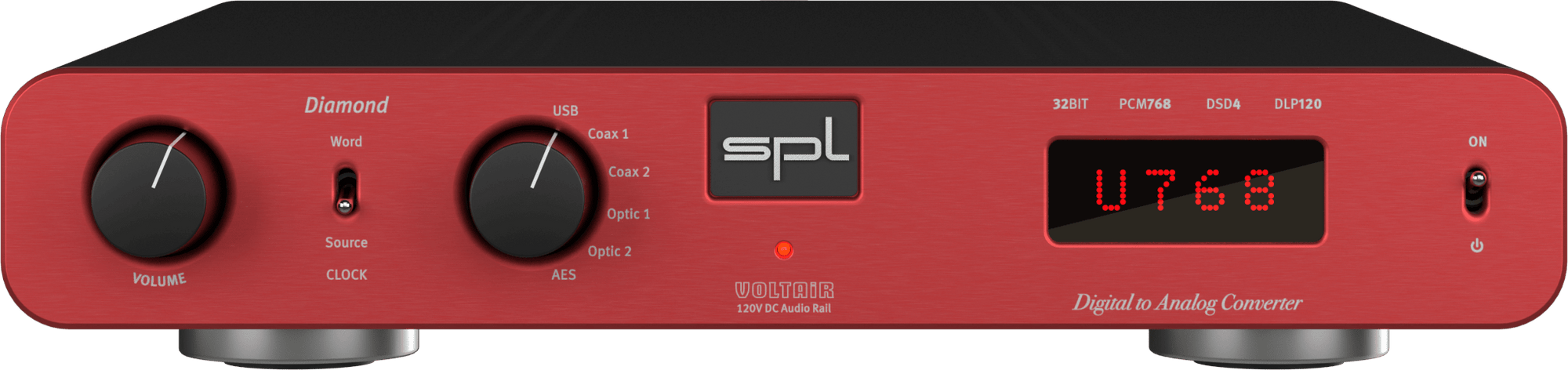 SPL Audio Diamond DAC and Preamplifier in red