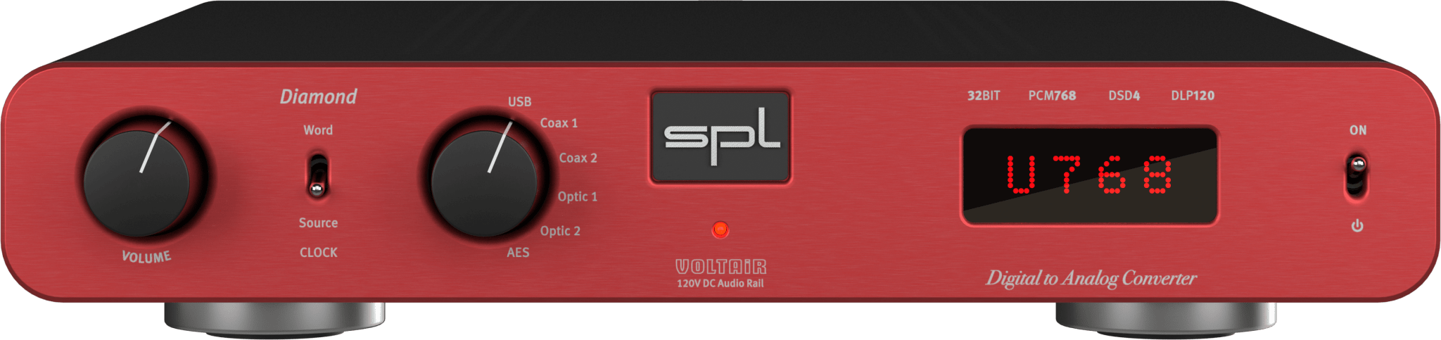 SPL Audio Diamond DAC and Preamplifier in red