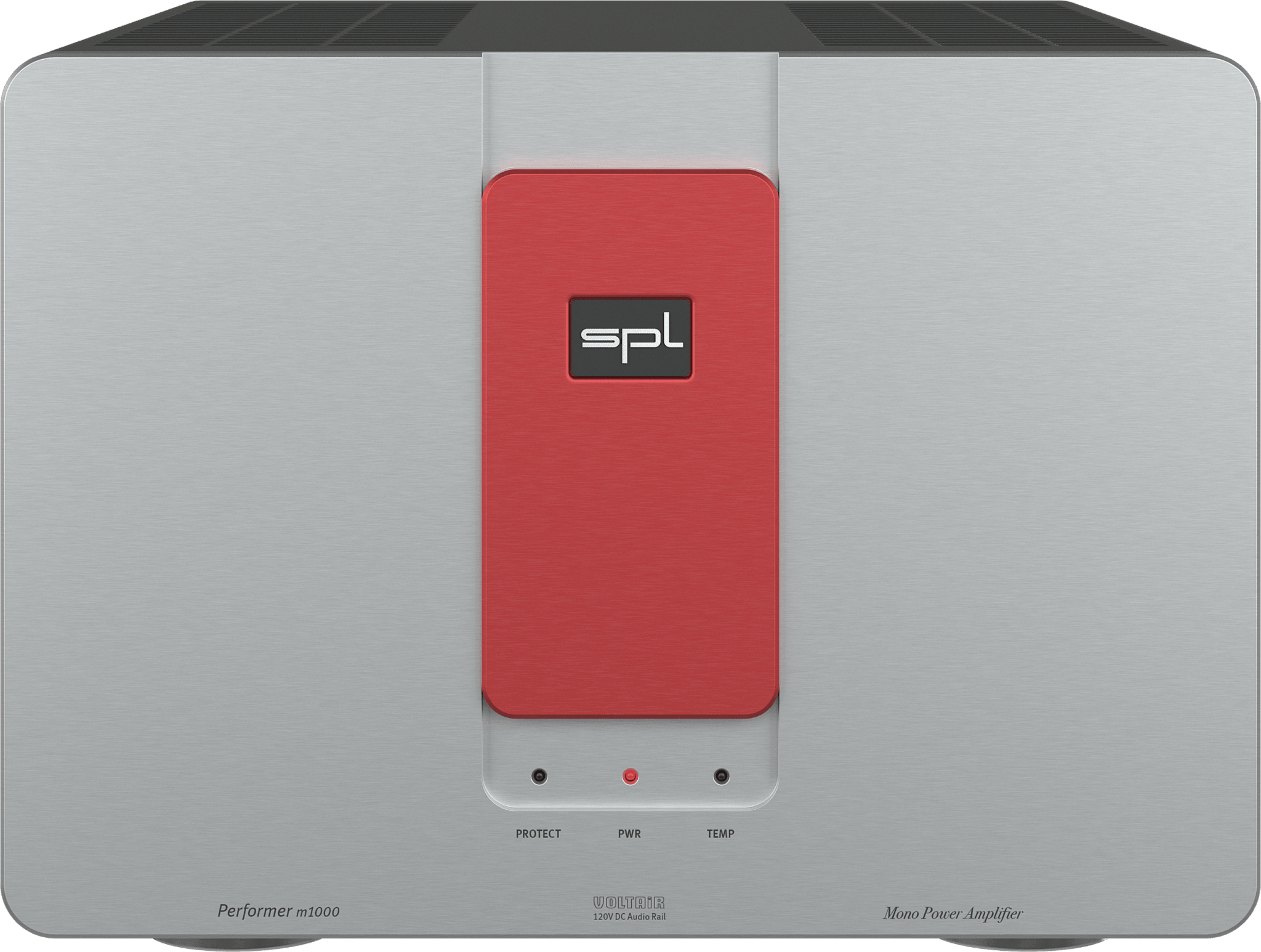SPL Audio Performer m1000 Mono Power Amplifier. Silver unit with red badge
