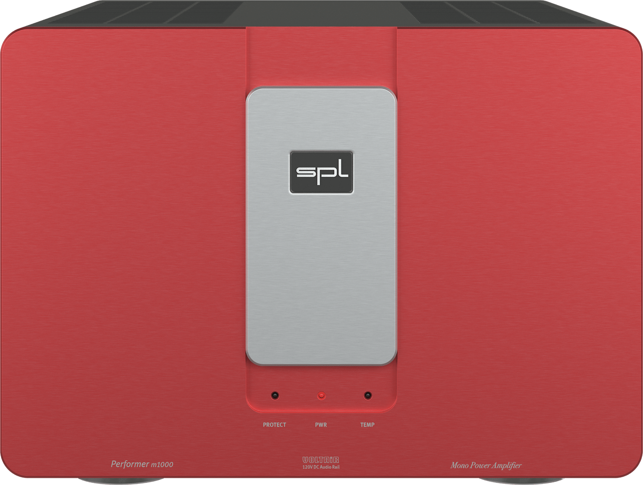 SPL Audio Performer m1000 Mono Power Amplifier. Red unit with silver badge