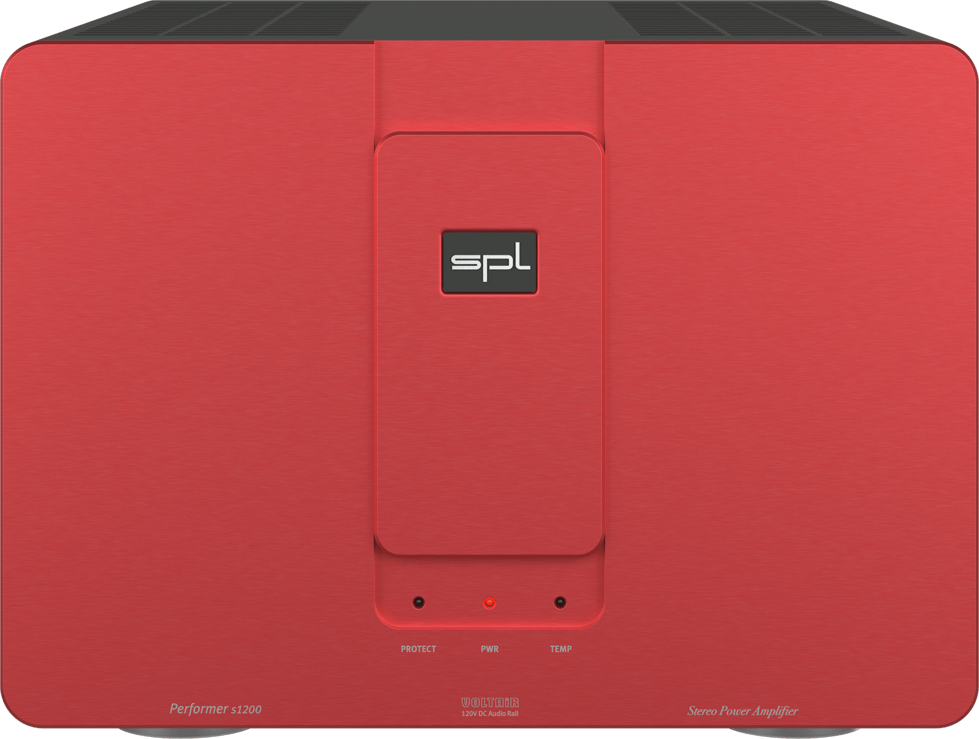 SPL Audio Performer s1200 Stereo Power Amplifier in red with red insert