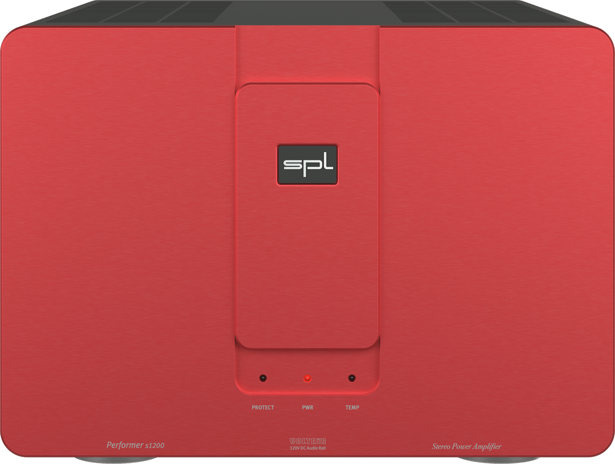 SPL Audio Performer s1200 Stereo Power Amplifier in red with red insert