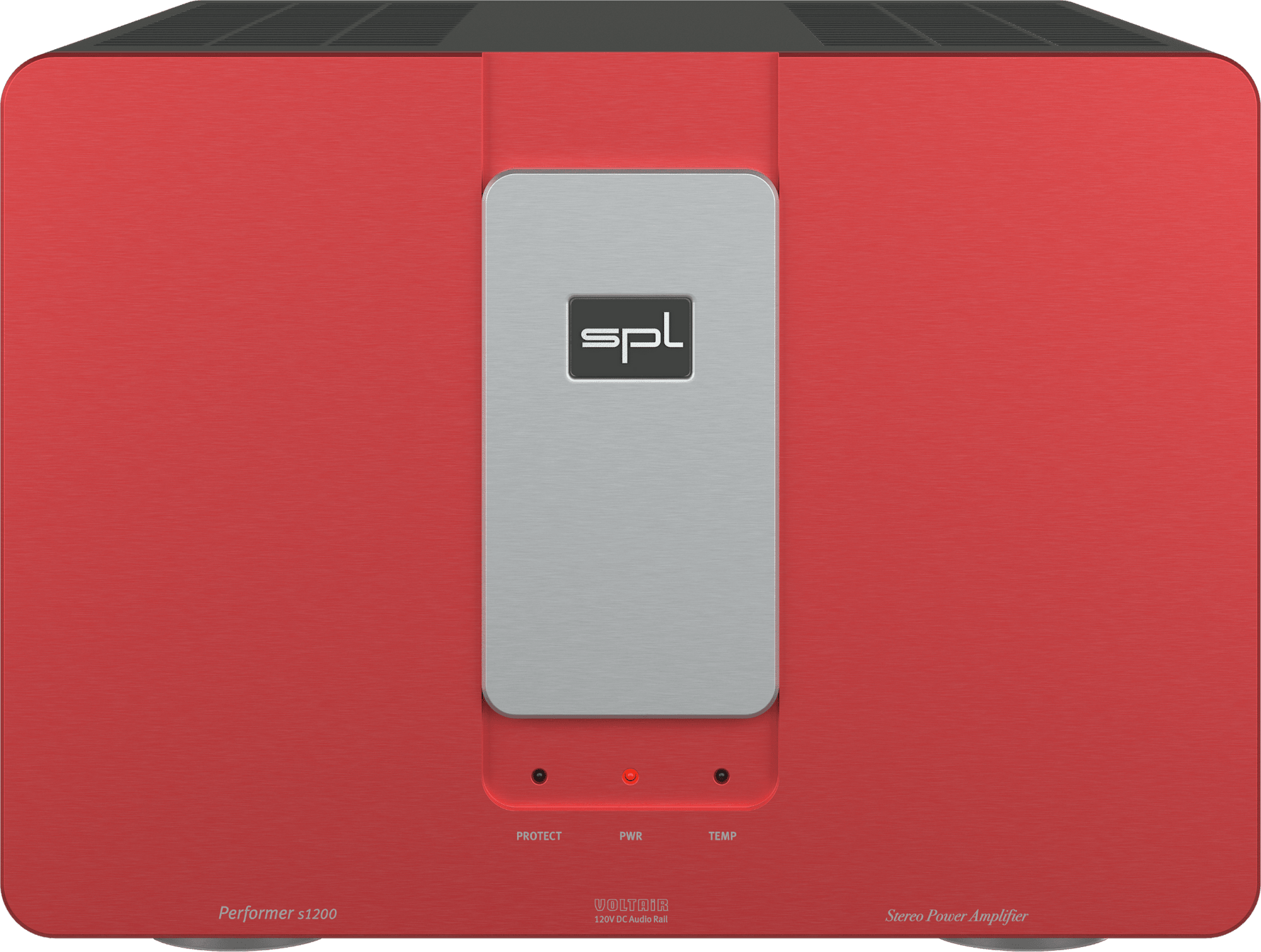 SPL Audio Performer s1200 Stereo Power Amplifier in red with silver insert