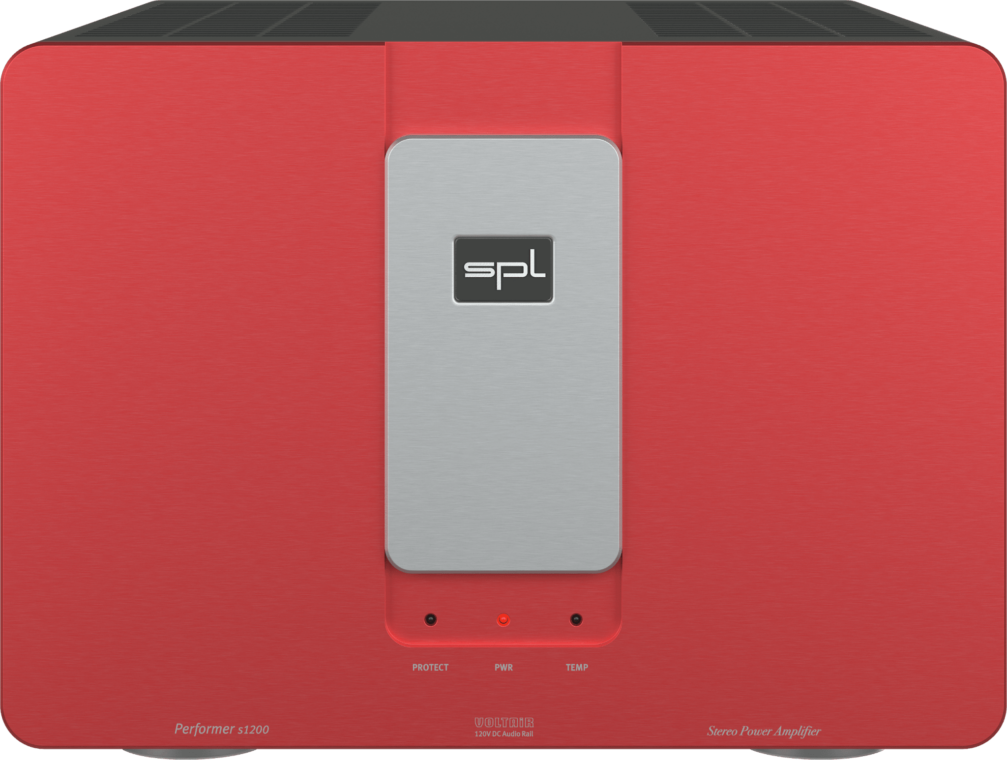 SPL Audio Performer s1200 Stereo Power Amplifier in red with silver insert