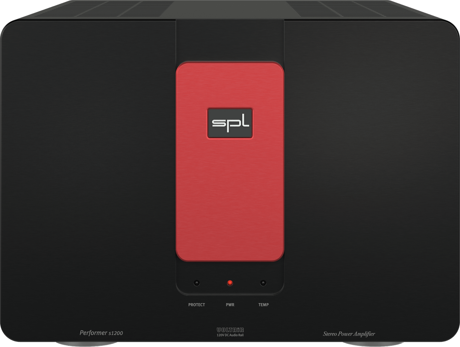 SPL Audio Performer s1200 Stereo Power Amplifier in black with red insert