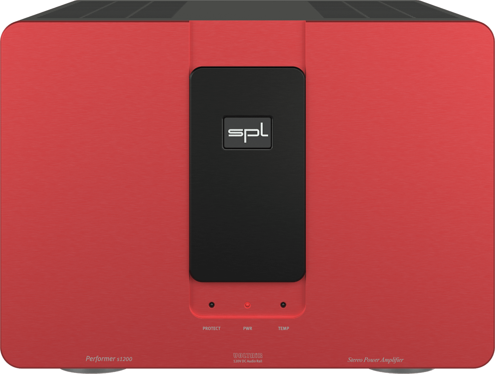 SPL Audio Performer s1200 Stereo Power Amplifier in red with black insert