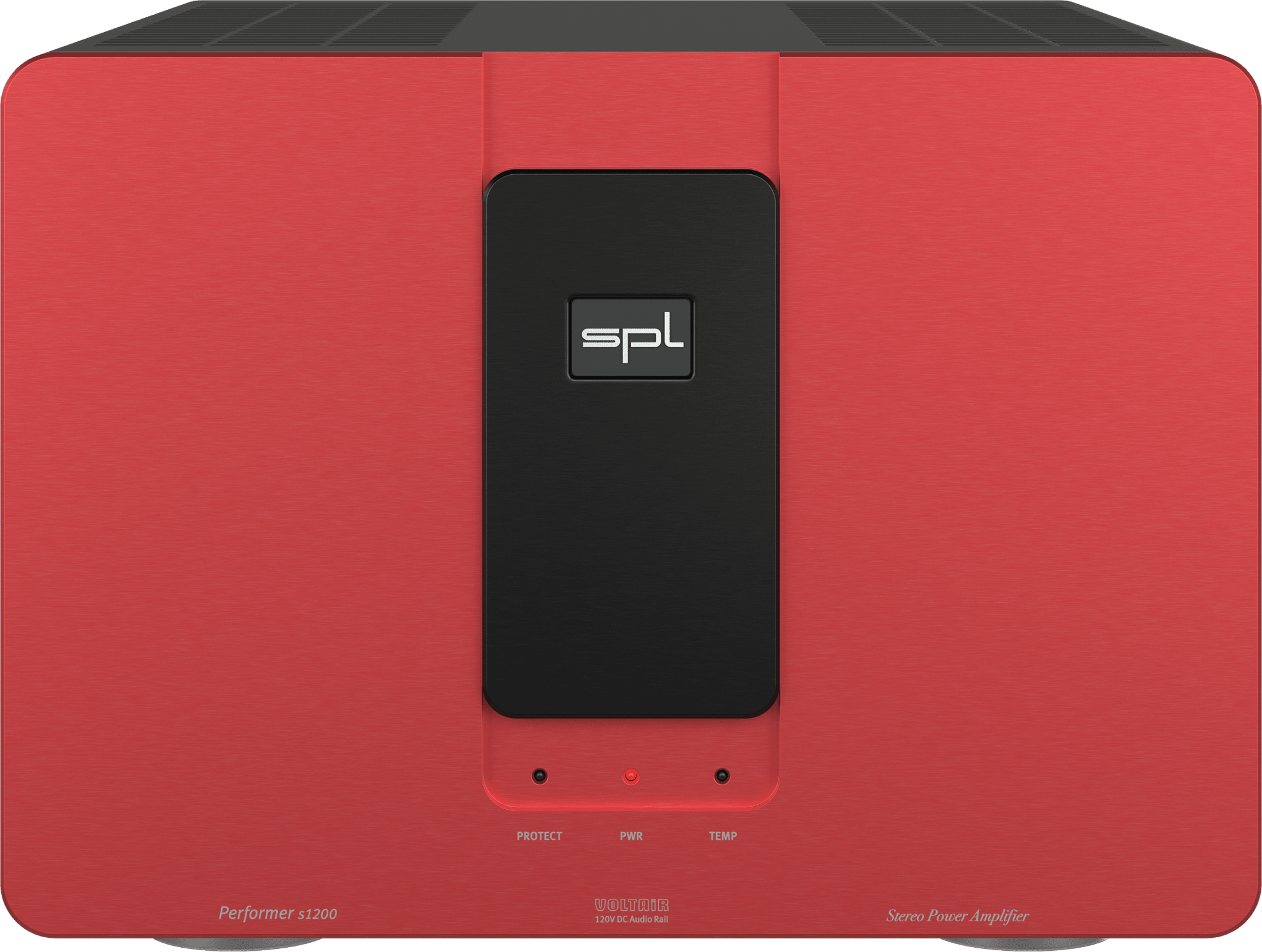 SPL Audio Performer s1200 Stereo Power Amplifier in red with black insert