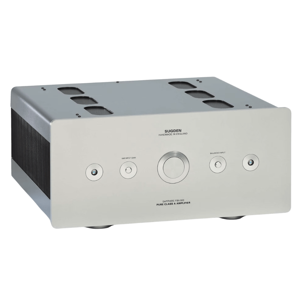 Sugden Sapphire FBA-800 Stereo Power Amplifier, angled image