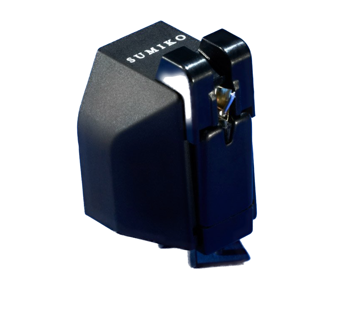 Sumiko RS-AME Amethyst Stylus, mounted on the Sumiko Amethyst Cartridge, upright view