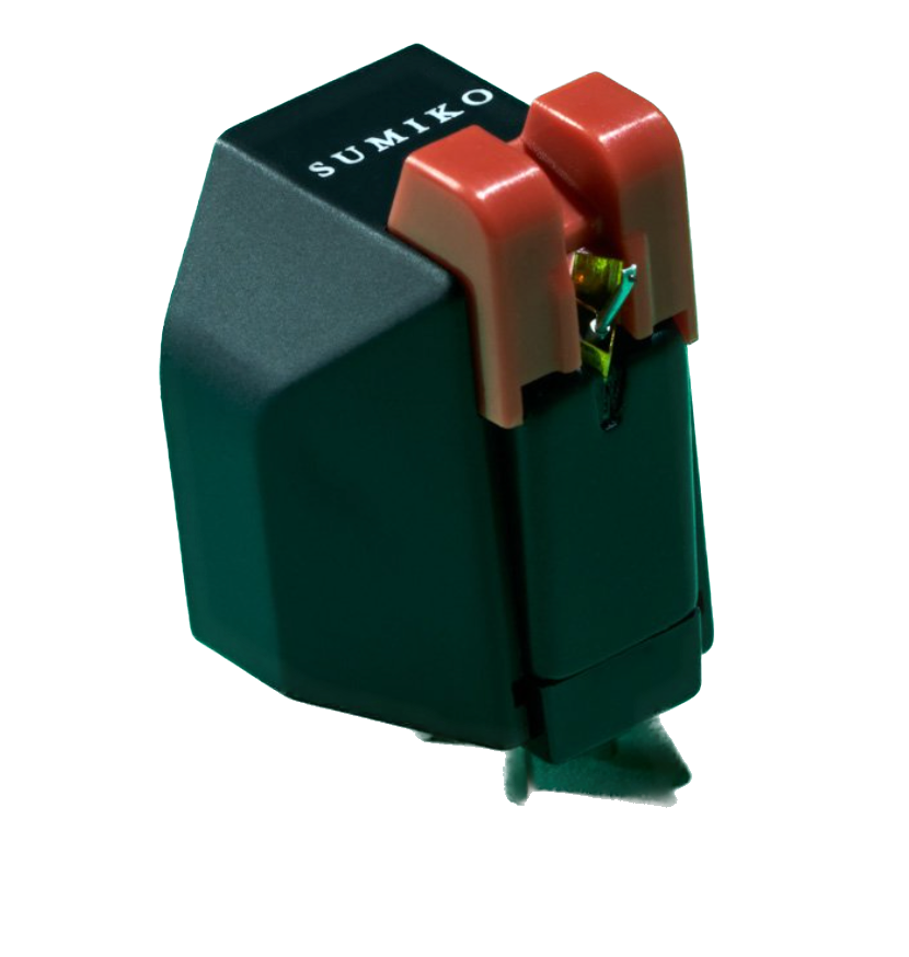 Sumiko RS-MST Moonstone Stylus mounted on Sumiko Moonstone Cartridge, side view