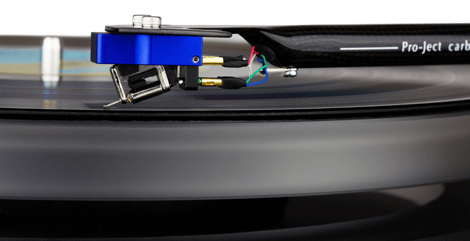 Sumiko Songbird Low Output MC Cartridge, profile, on vinyl