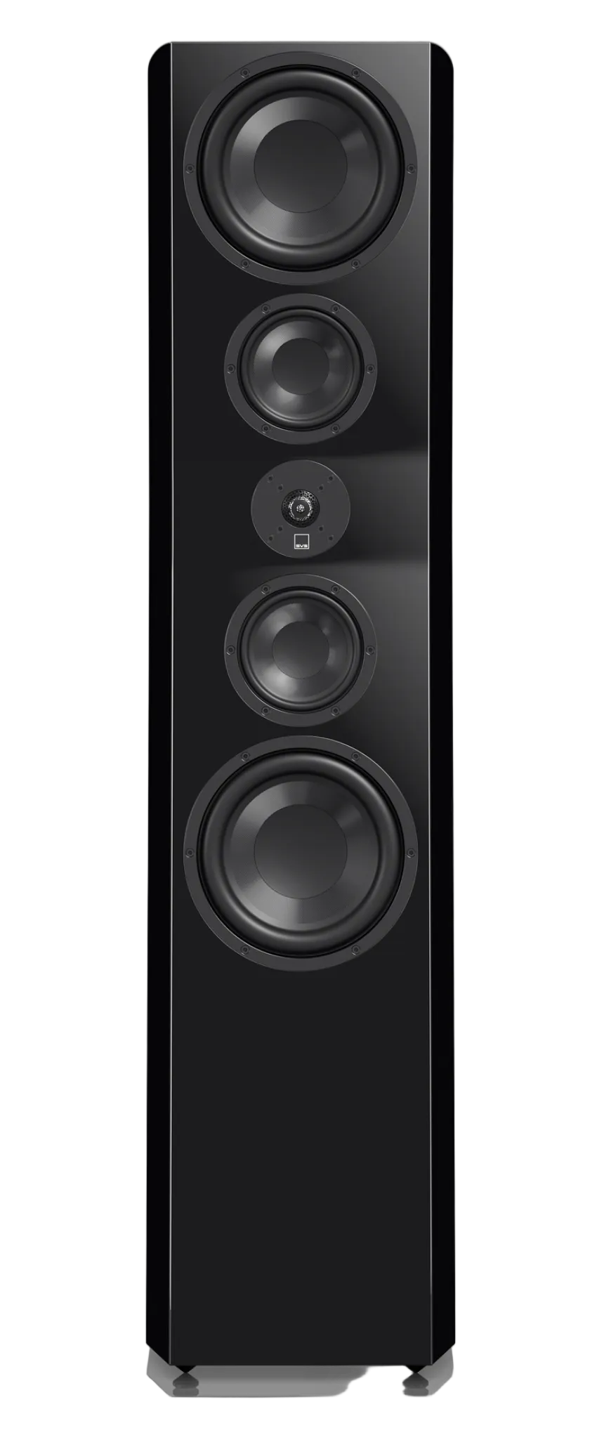 SVS Ultra Evolution Pinnacle Floorstanding Speaker, in Piano Black Gloss, individual without grille