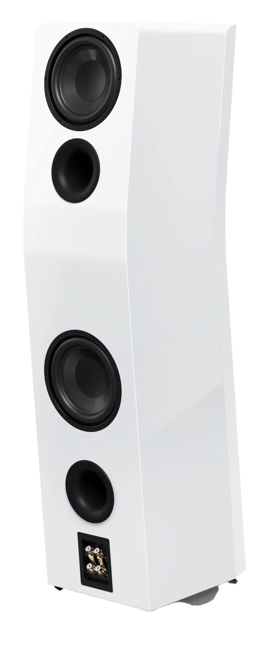 SVS Ultra Evolution Pinnacle Floorstanding Speaker, in Piano White Gloss, individual rear