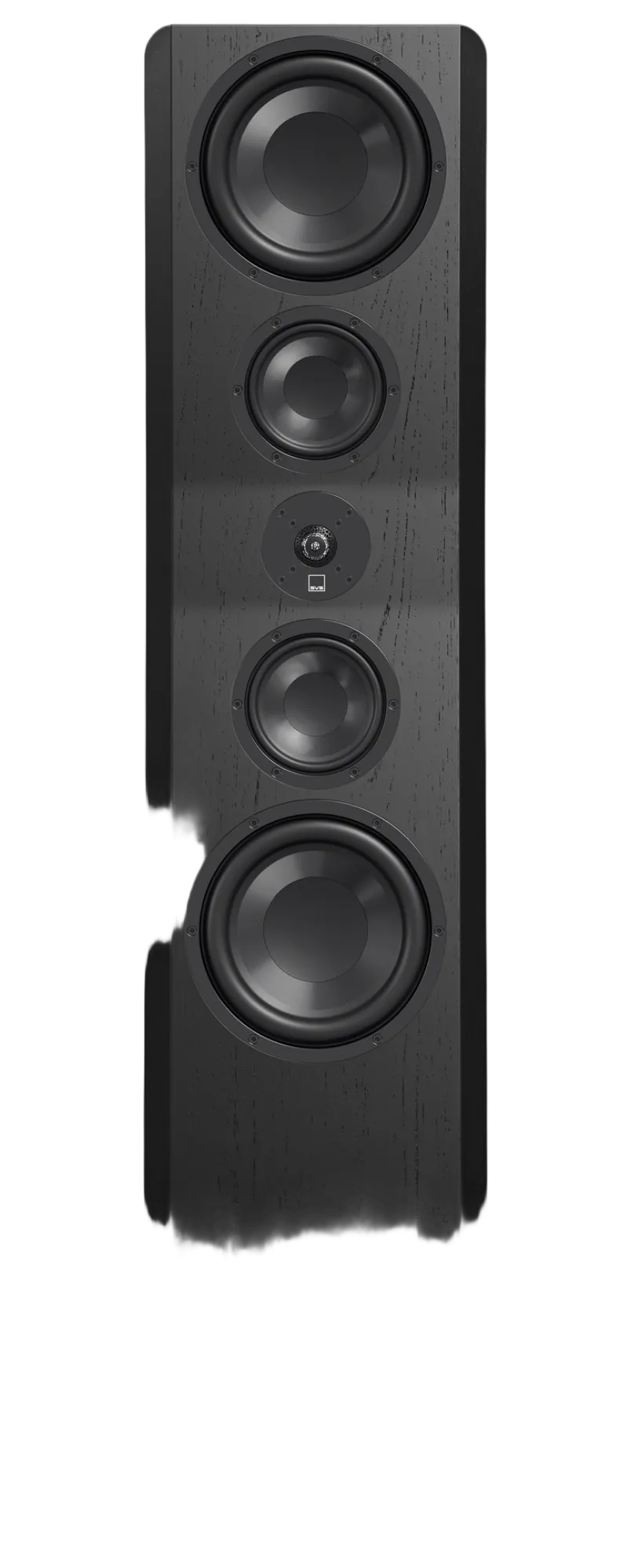 SVS Ultra Evolution Pinnacle Floorstanding Speaker, in Black Oak, individual without Grille