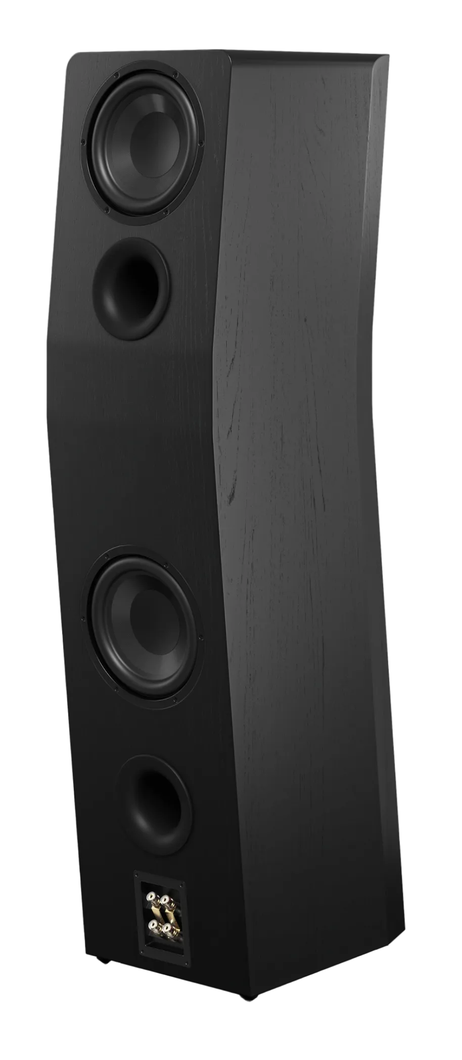 SVS Ultra Evolution Pinnacle Floorstanding Speaker, in Black Oak, individual rear