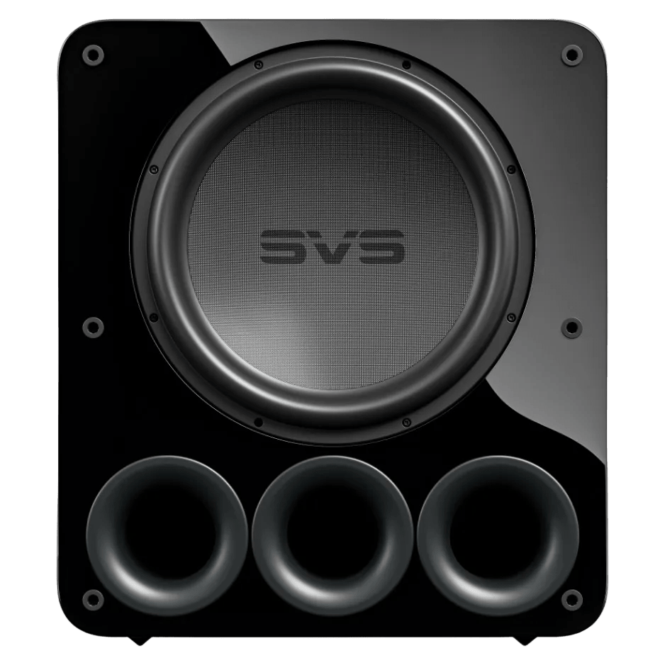SVS PB-5000 R|Evolution Ported Box Subwoofer in Gloss Black Ash front without Grille