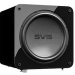 SVS SB-5000 R|Evolution Sealed Box Subwoofer in Gloss Black, angled without grille