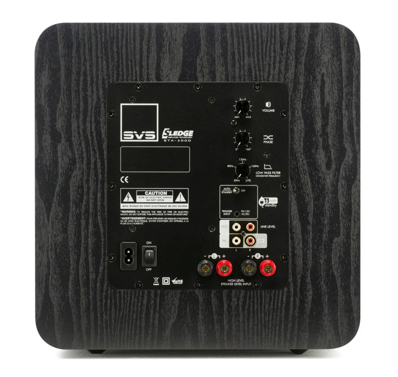 SVS SB-1000 Classic Subwoofer, in black ash, back