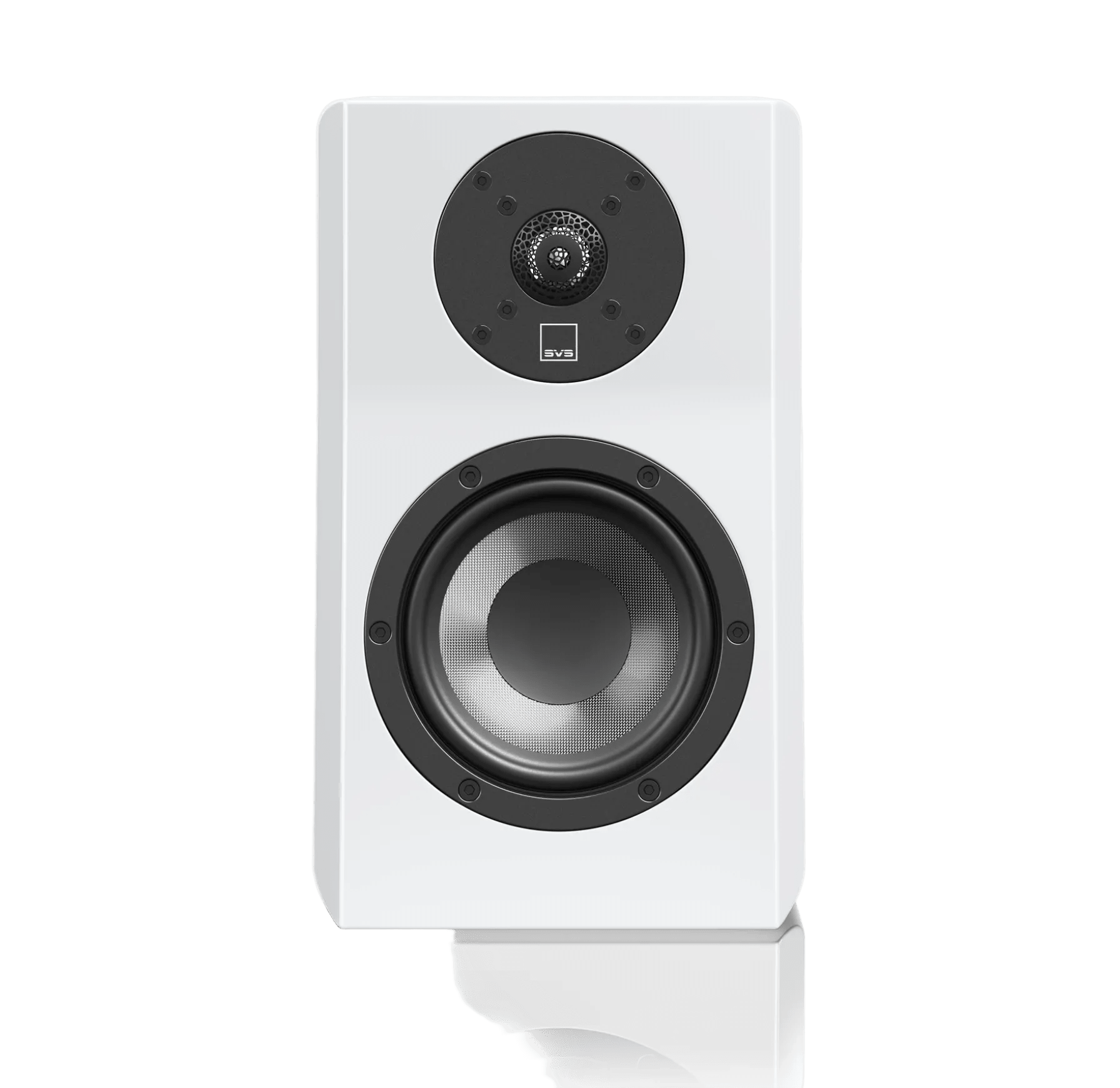 SVS Ultra Evolution Nano Bookshelf Speaker in Piano White Gloss, without Grille