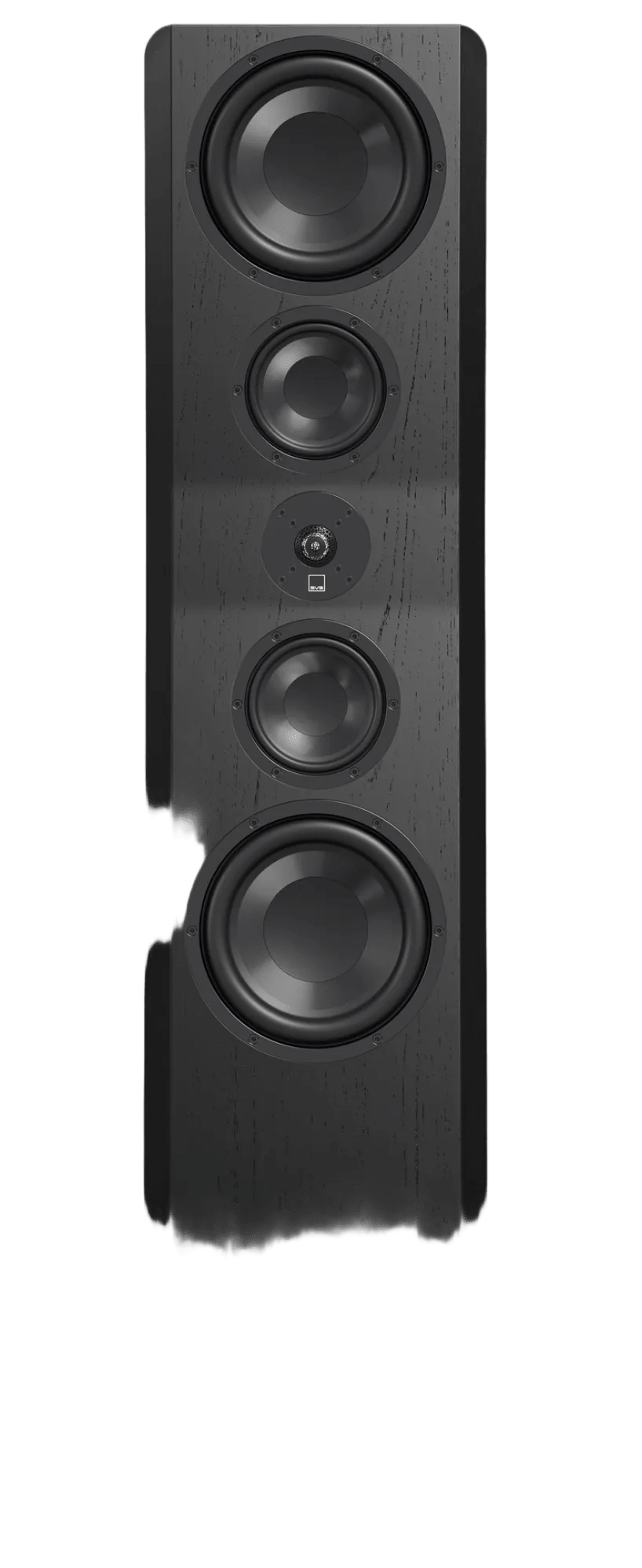 SVS Ultra Evolution Pinnacle Floorstanding Speaker, in Black Oak, individual without Grille
