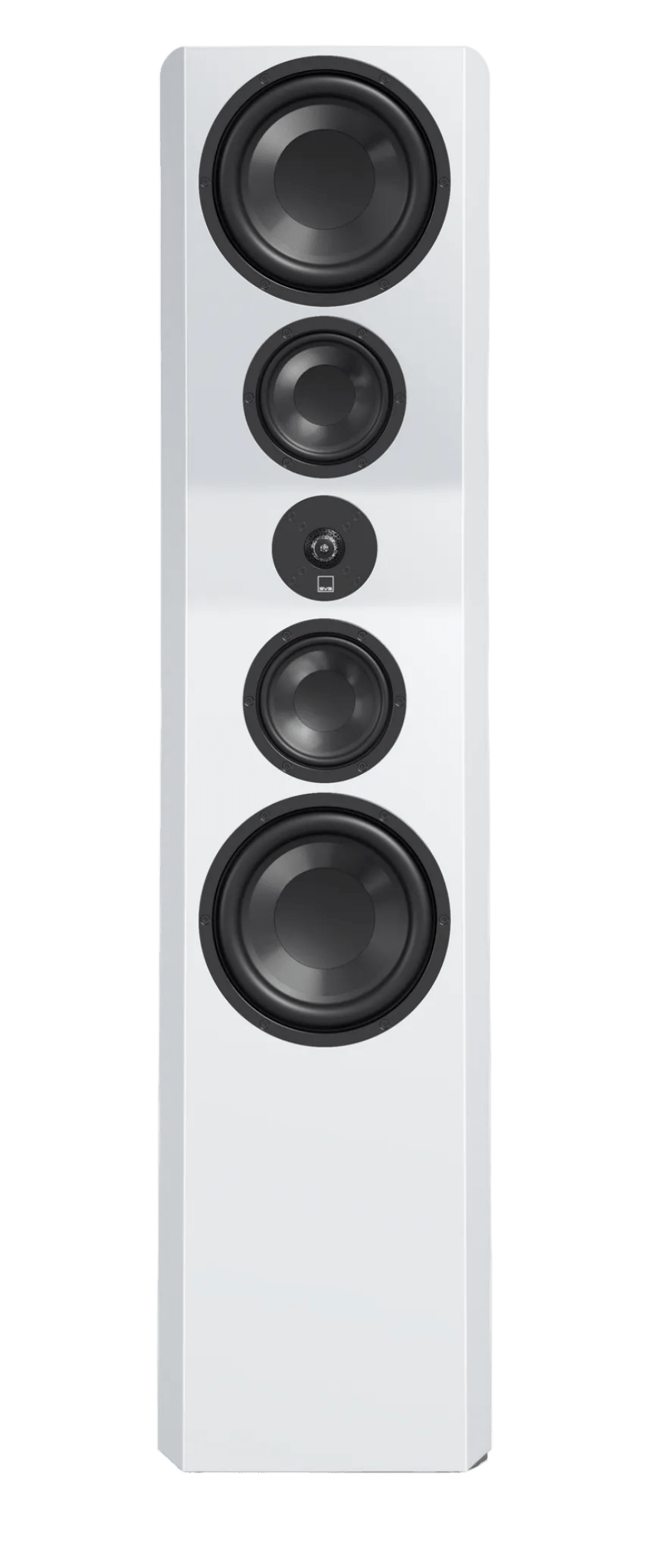 SVS Ultra Evolution Pinnacle Floorstanding Speaker, in Piano White Gloss, individual without Grille