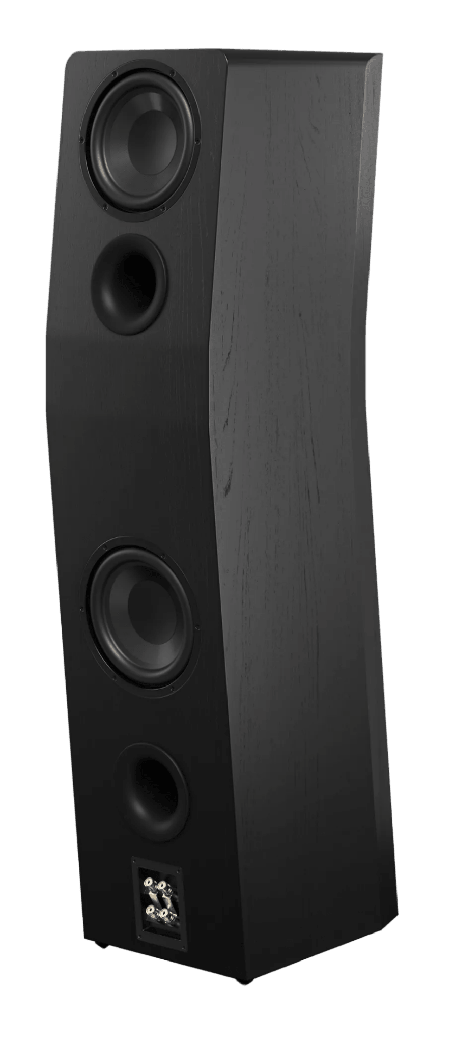 SVS Ultra Evolution Pinnacle Floorstanding Speaker, in Black Oak, individual rear