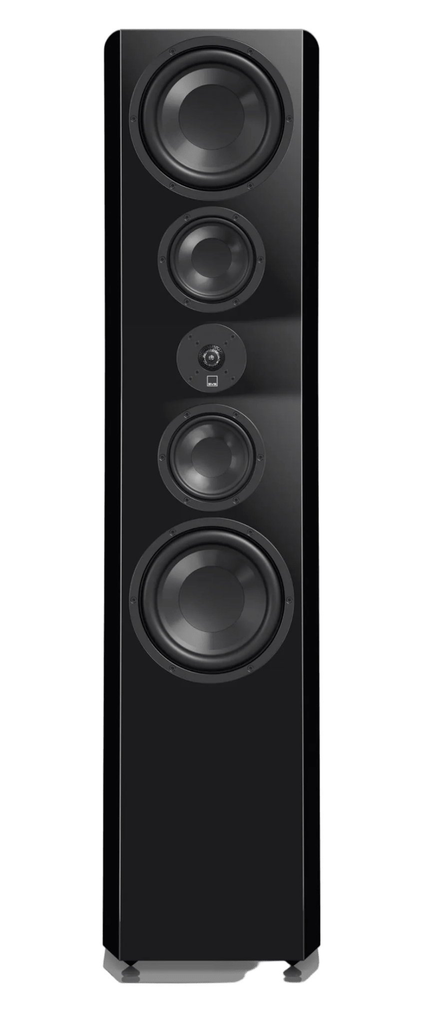 SVS Ultra Evolution Pinnacle Floorstanding Speaker, in Piano Black Gloss, individual without grille