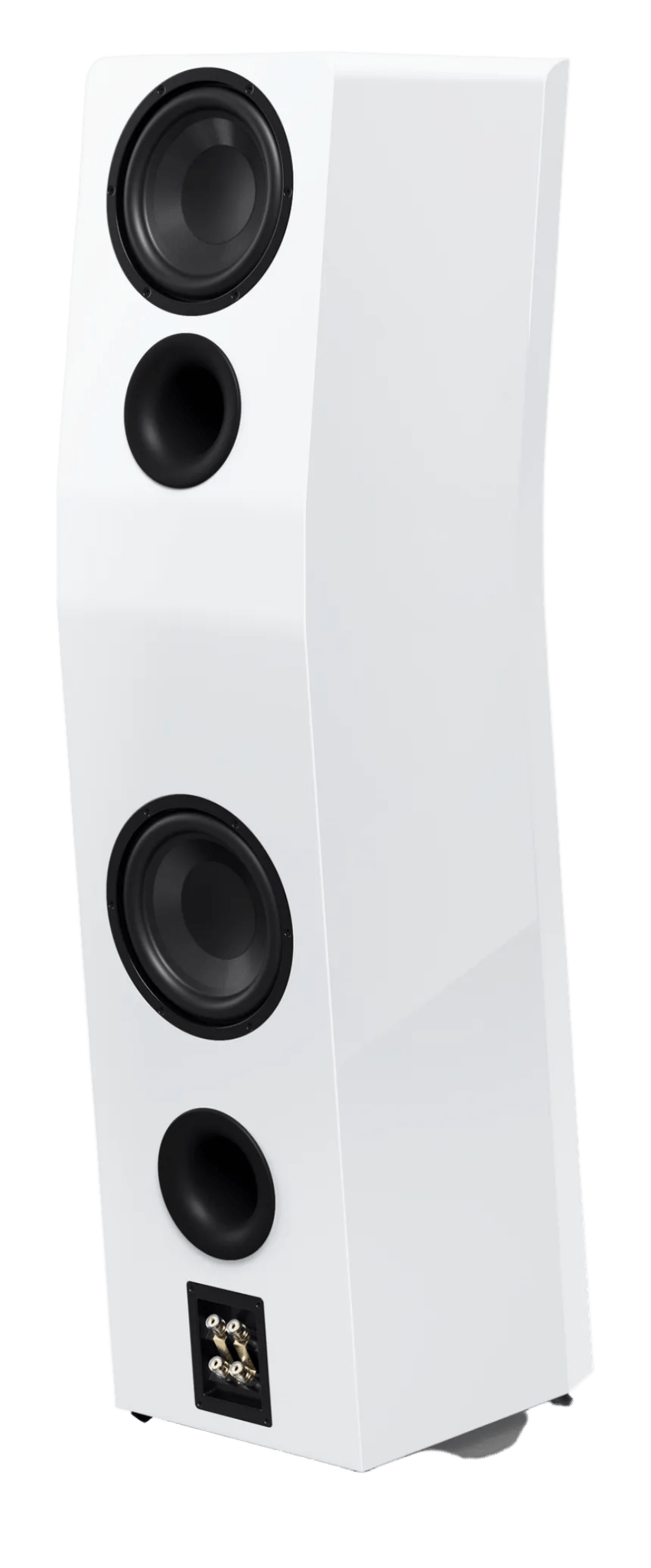 SVS Ultra Evolution Pinnacle Floorstanding Speaker, in Piano White Gloss, individual rear