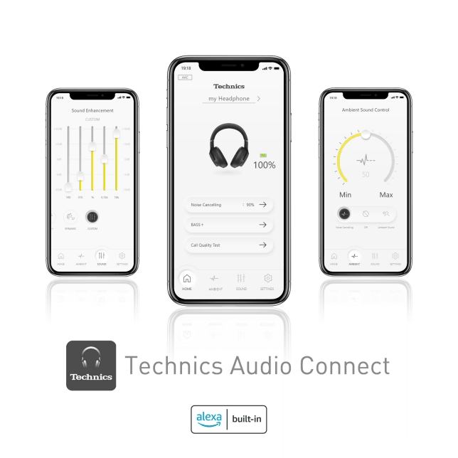 Technics EAH-A800 Noise Cancelling Headphones Technics Audio Connect App