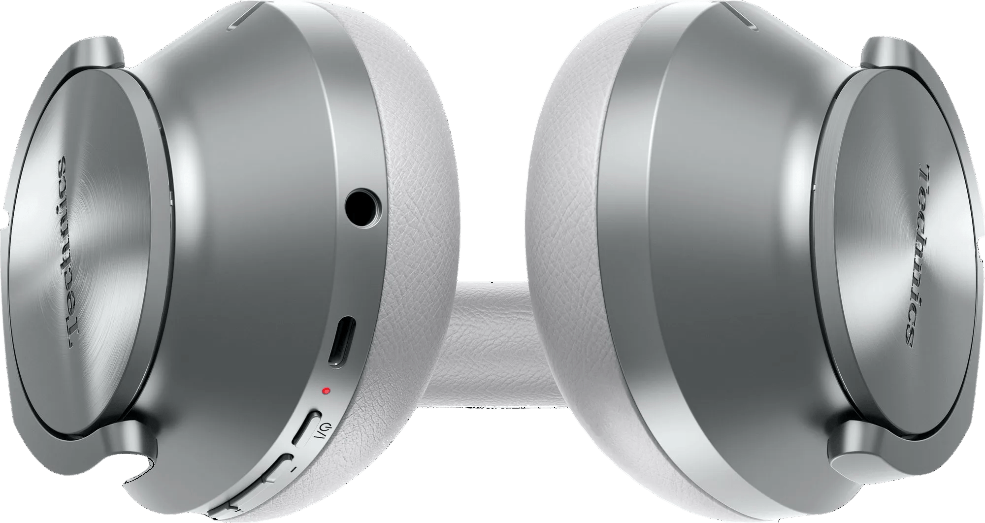 Technics EAH-A800 Noise Cancelling Headphones in Silver, underside