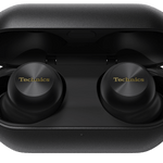Technics EAH-AZ100 True Wireless Earbuds with Magnetic Fluid Driver in Black, in their case
