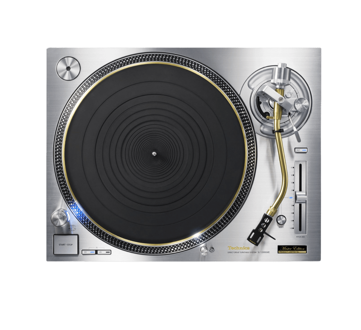 Technics SL-1200GME Grand Class Master Edition Direct Drive Turntable, overhead view